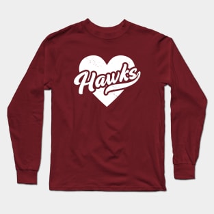 Vintage Hawks School Spirit // High School Football Mascot // Go Hawks Long Sleeve T-Shirt